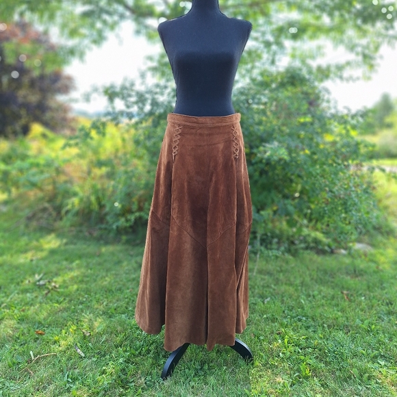 (10/12) Vintage Suede Leather Skirt & Jacket Set , The Olde Hide House , 2PCS - Picture 3 of 17